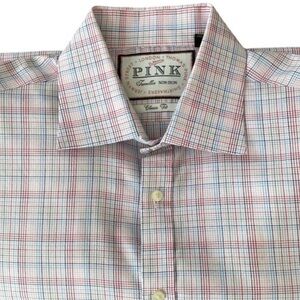 Thomas Pink Traveller Classic Fit Men's Button-Down Shirt. Size 16 1/2 - 35